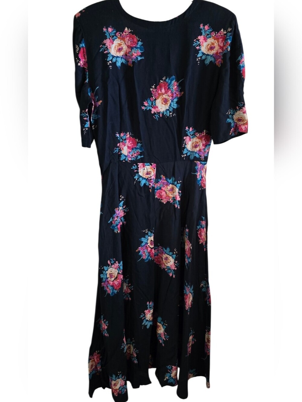 STARINA Vintage Floral Midi Dress Cottagecore Boho Whimsical - Picture 9 of 11